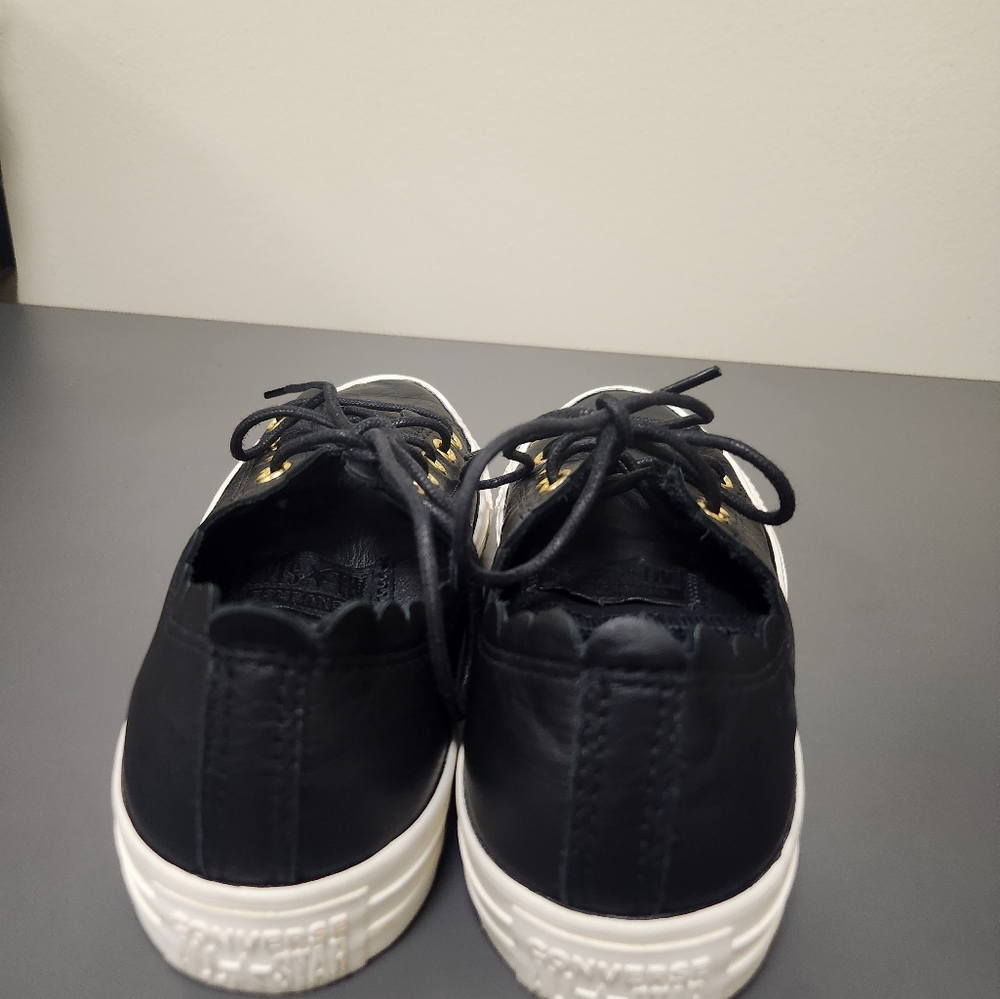 Converse CTAS OX Frilly Thrills Sneakers Black Sz 6.5 - Picture 7 of 11